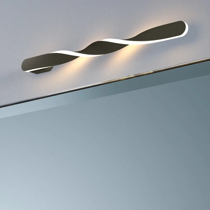 LED Wall Lamp | Curved Modern Design & Dimmable Warm White | 40 x 12 x 8 cm