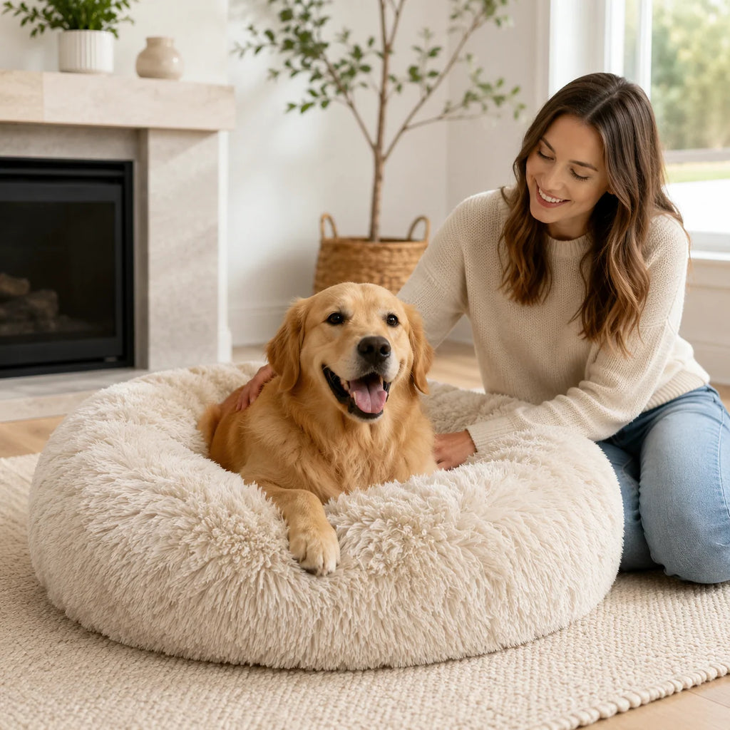 Dog Bed | Plush & Calming | Machine Washable