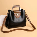 Leather Handbag | Genuine Leather & Multiple Compartments | Adjustable Strap