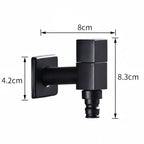 Wall-Mounted Faucet | Solid Brass Matte Black | Space-Saving