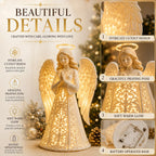 Angel Figurine | Battery-Powered Warm White LED | 30 cm