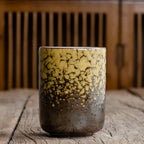 Ceramic Tea Cup | Japanese Handleless Crackle Glaze