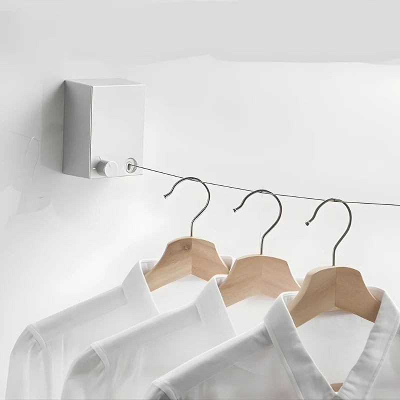 Clothesline | Wall-Mounted Retractable Nylon Cord | 4.2 m