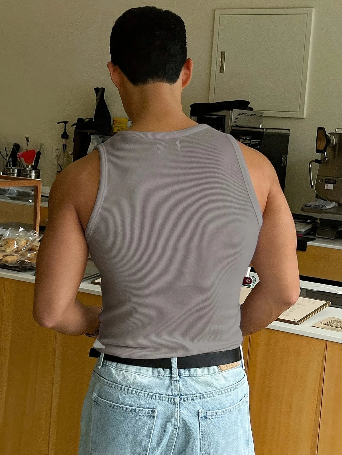 Tank Top | Slim Fit Ribbed | Sleeveless Round Neck