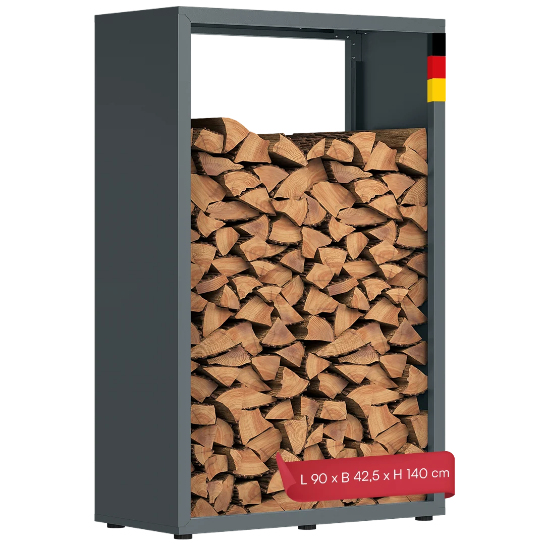 Firewood Rack | Weather-Resistant Galvanized Steel | Adjustable Feet