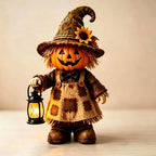 Pumpkin Scarecrow Decoration | Warm Lantern & Rustic Design | Halloween & Autumn Decor