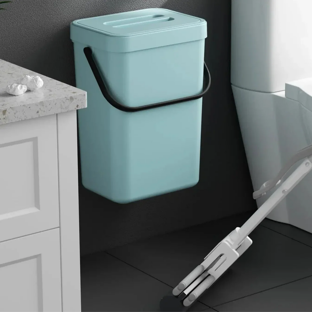 Mini Trash Can | Odor-Reducing Lid & Flexible Mounting
