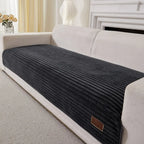Sofa Cover | Plush Striped & Non-Slip | Machine Washable
