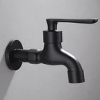 Wall-Mounted Faucet | Solid Brass Matte Black | Space-Saving