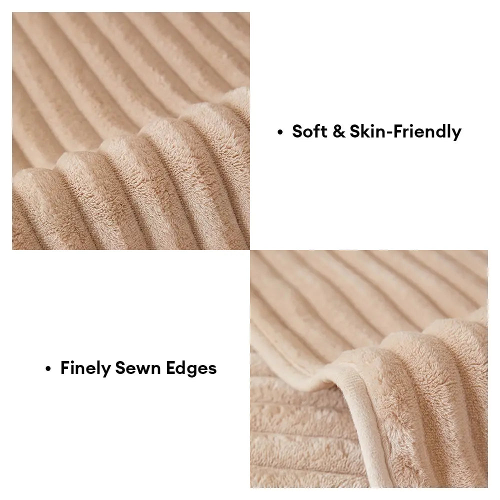 Sofa Cover | Plush Striped & Non-Slip | Machine Washable