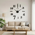 Wall Clock | Frameless 3D Design | Self-Adhesive Numbers