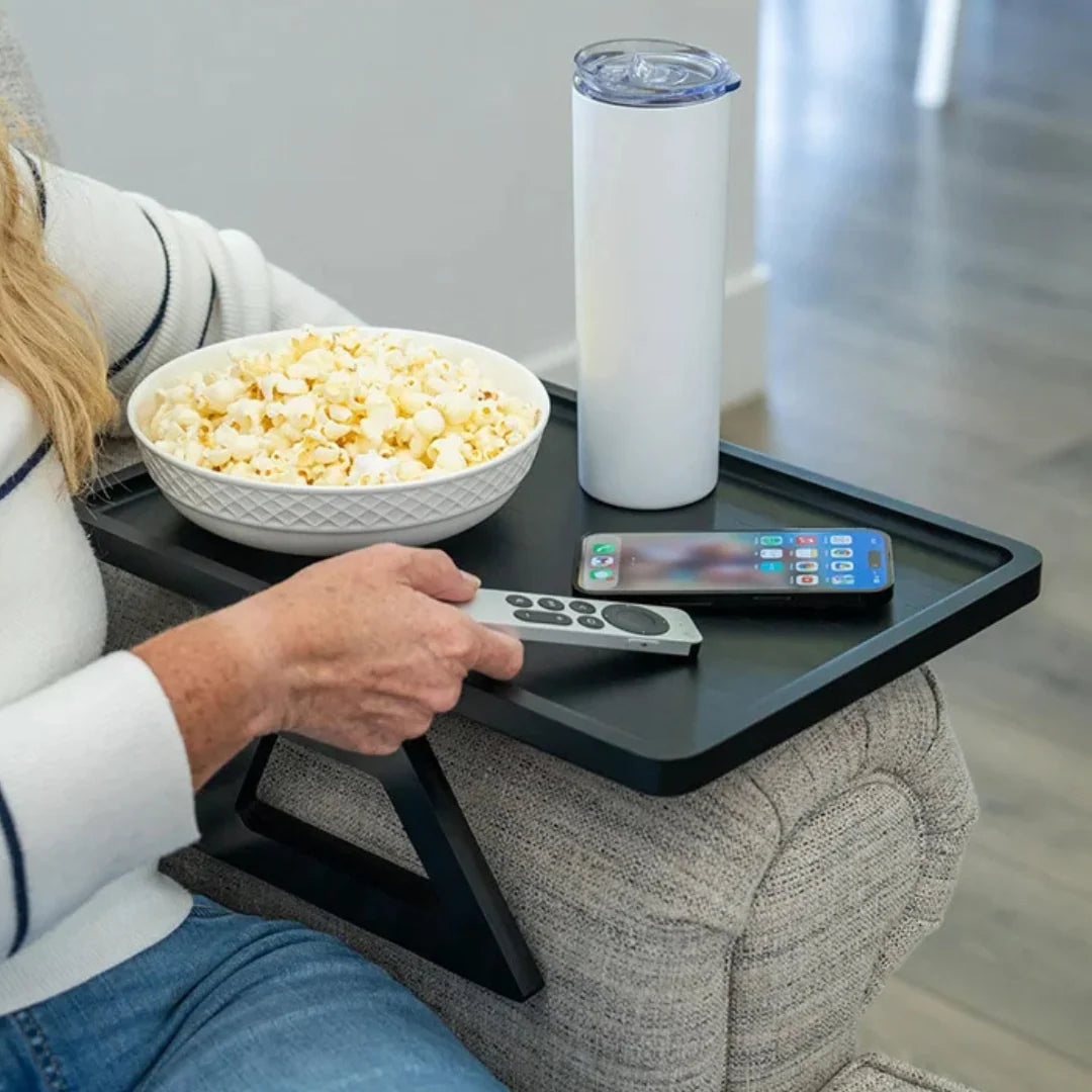Sofa Armrest Tray | Adjustable, Non-Slip & Foldable | Fits Up To 35.5 cm