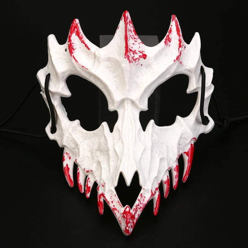 Half-Face Costume Mask | Sculpted Fangs & Adjustable Strap
