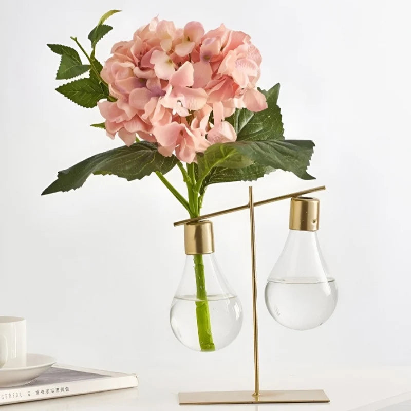 Propagation Vase | Glass & Metal Frame | 20 x 10 cm