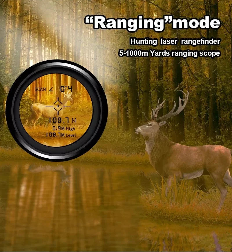 Hunting Rangefinder | 1000-Yard Precision & 6.5X Optics | USB-C Rechargeable
