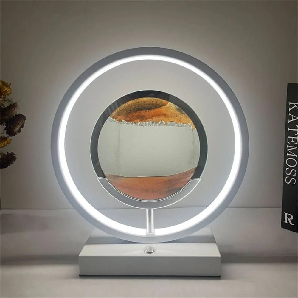 Sand Art Lamp | Rotating 3D Sand Art & Warm LED Light | USB Charging