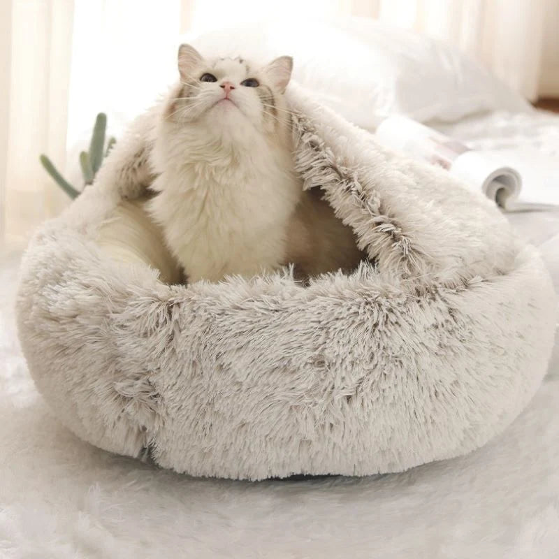 Donut Pet Bed | Raised Bolster Edge & Ultra-Soft Plush