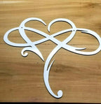 Metal Wall Art | Infinity Heart Design & Iron Construction | 30 x 25 / 40 x 35 cm