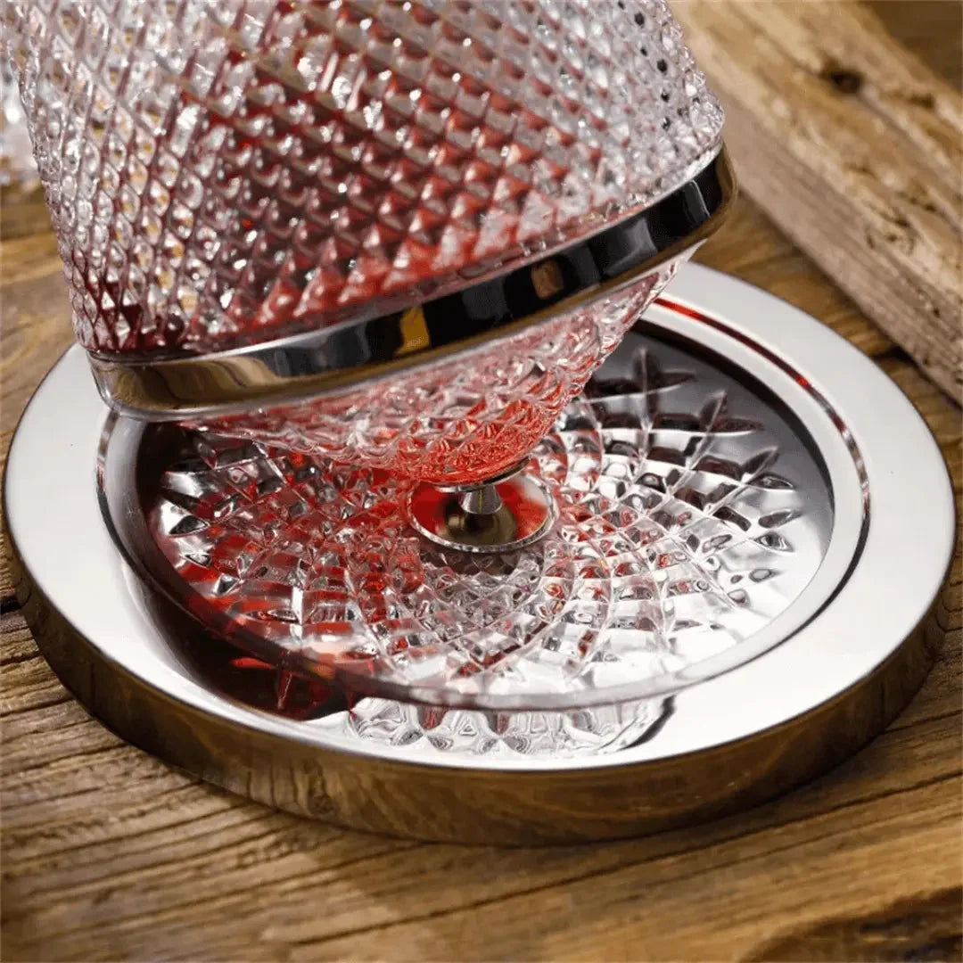 Wine Decanter | Lead-Free Crystal & 360° Rotating Base | 1.5 L