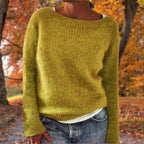 Sweater | Wool Knit Crew Neck | Loose Fit & Long Sleeves