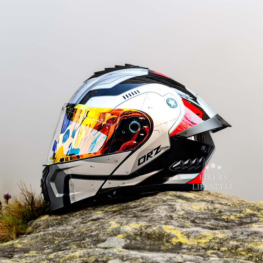 Motorcycle Helmet | Modular Flip-Up Dual Lens | DOT & ECE Certified