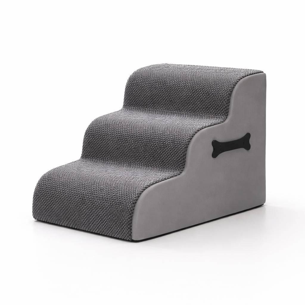 Dog Stairs | Gentle Ramp & Non-Slip Plush Surface | Modular Design