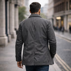 Men's Trench Coat | Pointed Collar & Button Front Closure