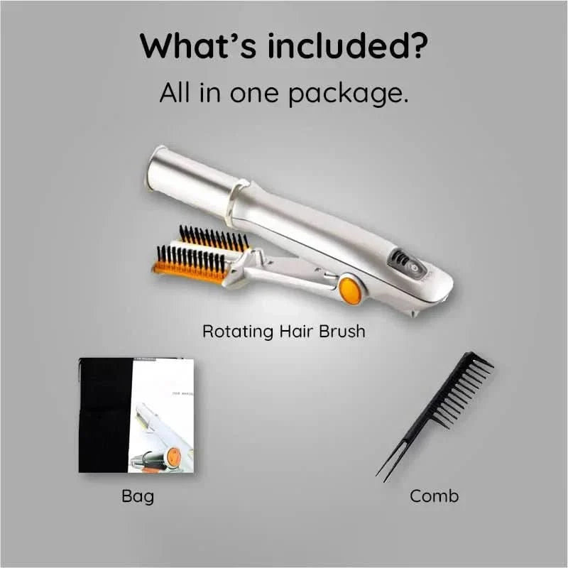 Rotating Hair Brush Styler | 32mm Ceramic Barrel | With Bag & Comb