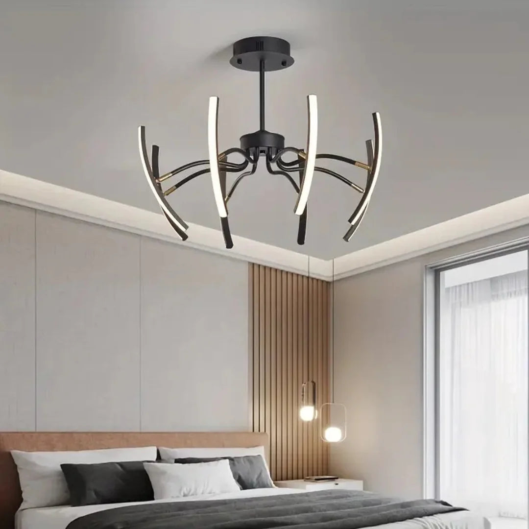 Ceiling Lamp | Branching Arms & Integrated LED | 8 Or 12 Arms