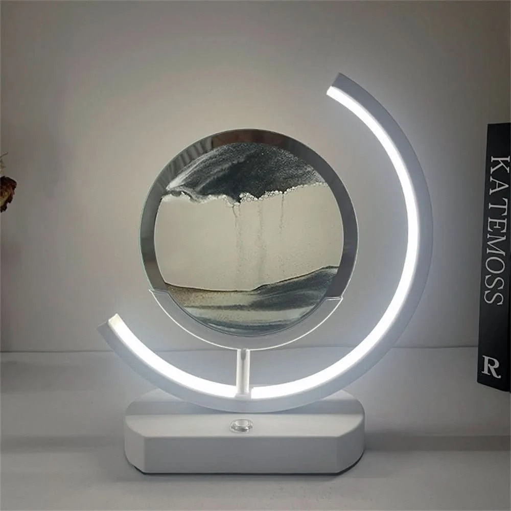 Sand Art Lamp | Rotating 3D Sand Art & Warm LED Light | USB Charging