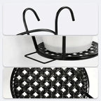 Balcony Plant Pot Holder | No-Drill Hook-On & Open-Grid Drainage | Set of 3