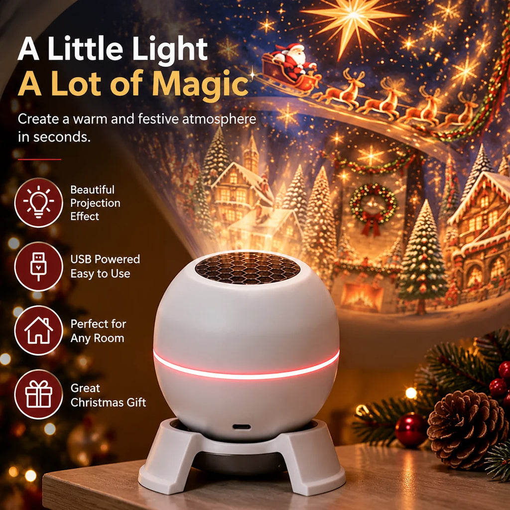 Christmas Light Projector | Moving Star Patterns | USB Powered