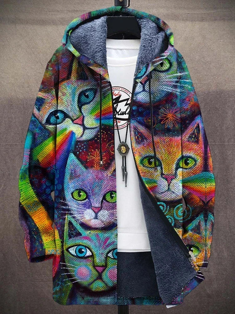 Women's Jacket | Artistic Print & Comfortable Warmth