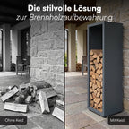 Firewood Rack | Weather-Resistant Galvanized Steel | Adjustable Feet