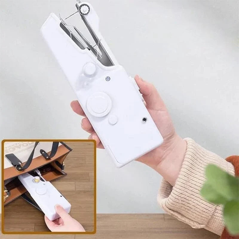 Handheld Sewing Machine | Cordless One-Hand Operation | Bobbins Included