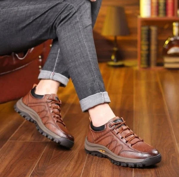Men's Orthopedic Shoes | Waterproof Cowhide Leather & Ergonomic Insoles