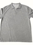 Men’s Polo Shirt | Short Sleeve V-Neck | Waffle Texture & Stretch Fabric