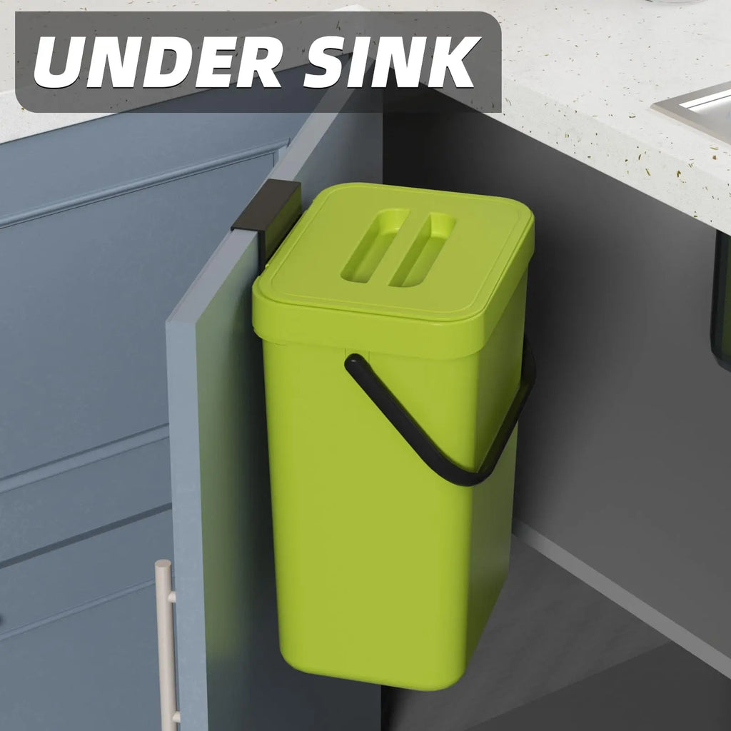 Mini Trash Can | Odor-Reducing Lid & Flexible Mounting