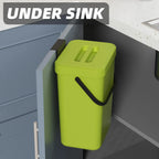 Mini Trash Can | Odor-Reducing Lid & Flexible Mounting