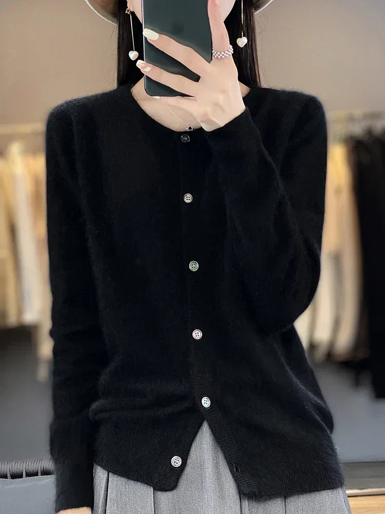Cardigan | Mink Cashmere Lightweight & Soft | Relaxed Fit