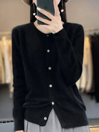Cardigan | Mink Cashmere Lightweight & Soft | Relaxed Fit