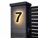 House Number Sign | Warm White LED Backlighting & IP68 Waterproof