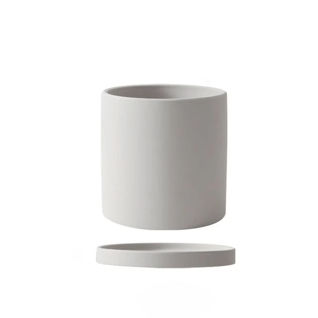 Plant Pot | Matte Glazed Ceramic, Matching Saucer & Drainage Hole