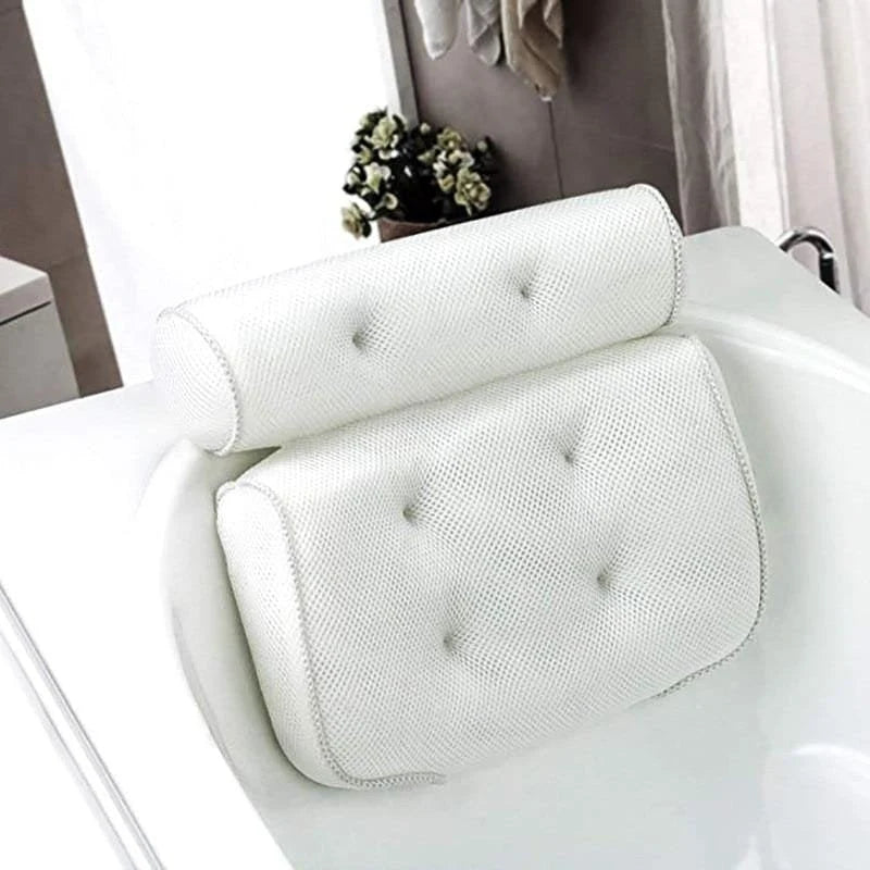 Bath Pillow | Ergonomic Neck Support & Quick-Drying 3D Mesh