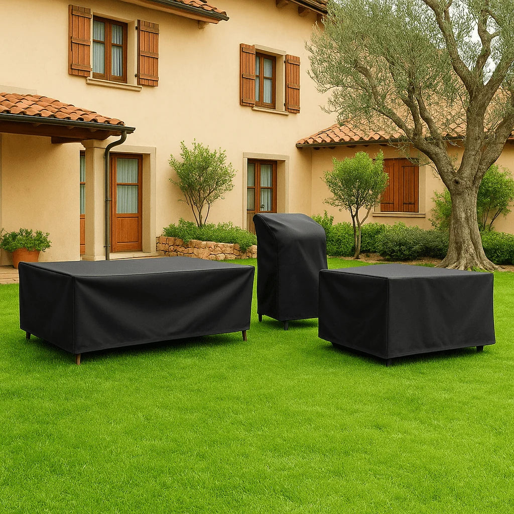 Garden Furniture Cover | Water-Repellent Polyester & UV-Resistant | Secure Drawstring