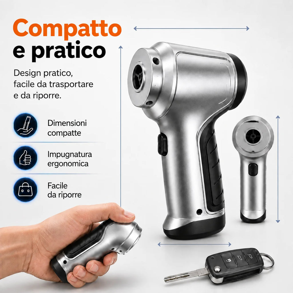 Car Vacuum Cleaner | Cordless Brushless | 6 Accessories