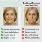 Denture Set | Natural-Looking Flexible Cushion Grip | Upper & Lower Full Arch