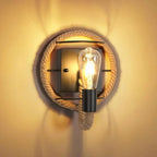 LED Wall Sconce | Coil-Inspired Black Metal