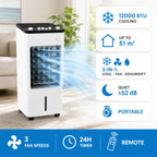 Portable Air Cooler | Evaporative Cooling & Humidifier | 3-in-1 With Caster Wheels