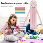 Paper Trimmer | 12-in-1 360° Rotating Blade & Measuring Guide